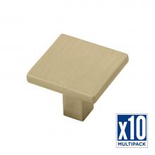 Hickory Hardware HH075341-CBZ-10B - Knob 1-1/4 Inch Square (10 Pack)