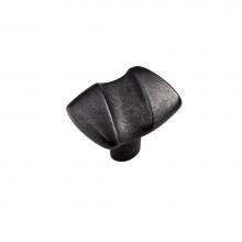 Hickory Hardware HH74729-BI - Serendipity Collection Knob 1-1/4'' X 1-1/2'' Black Iron Finish