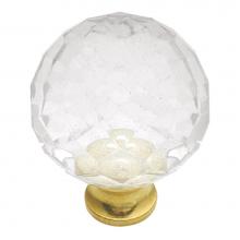 Hickory Hardware P30-CA3 - 30mm Crystal Palace Crysacrylic Polished Brass Cabinet Knob