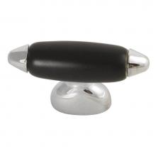 Hickory Hardware P3390-CHB - 1-1/2 In. Aero Chrome With Black Cabinet Knob