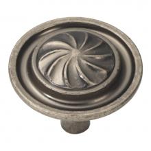 Hickory Hardware P3461-BNV - Roma Collection Knob 1-1/4'' Diameter Black Nickel Vibed Finish