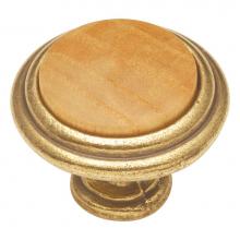 Hickory Hardware P415-OAK - 1-1/4 In. Wood grain Oak Cabinet Knob