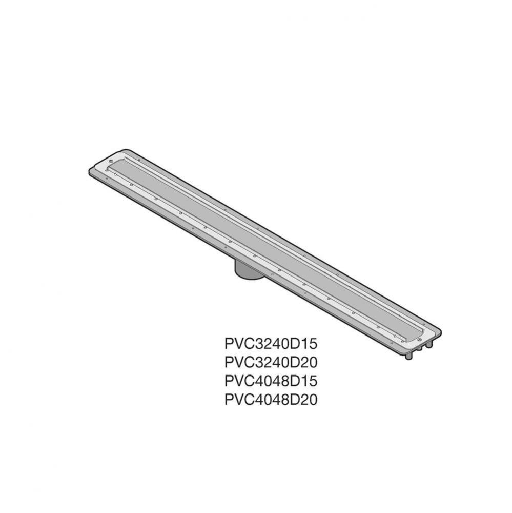 32In Pvc Drain Body With A 2In Vertical Outlet