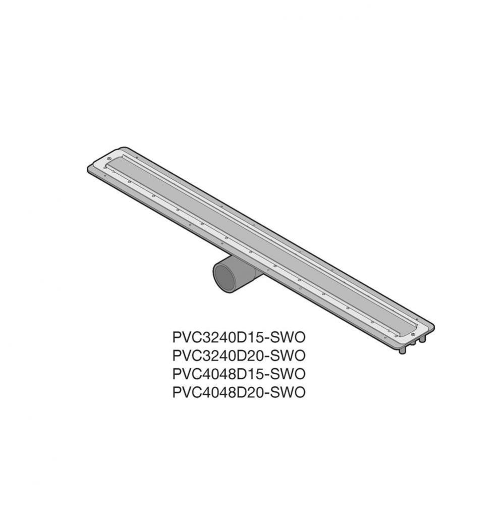 32In Pvc Drain Body With A 2In Side Outlet