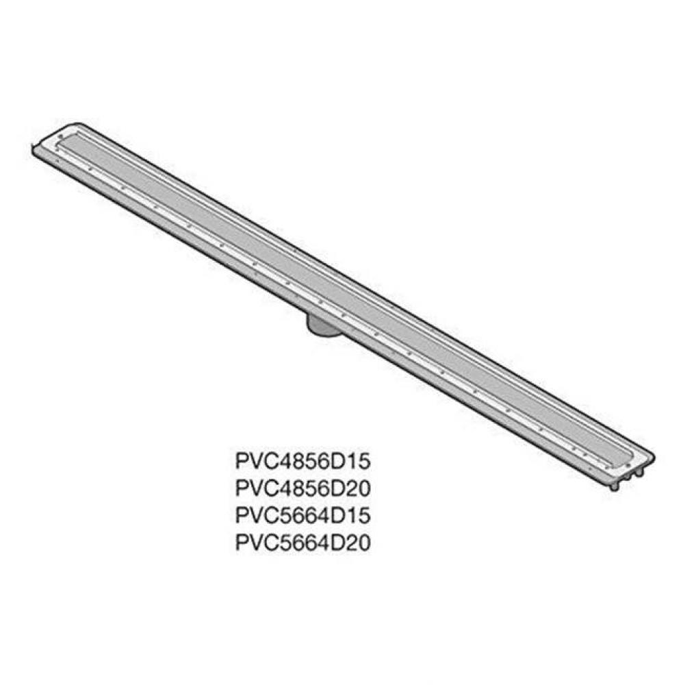 48In Pvc Drain Body With A 2In Vertical Outlet