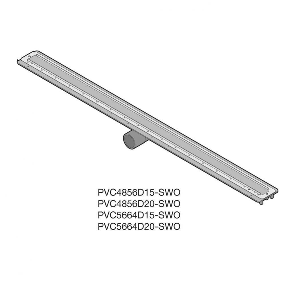 48In Pvc Drain Body With A 2In Side Outlet