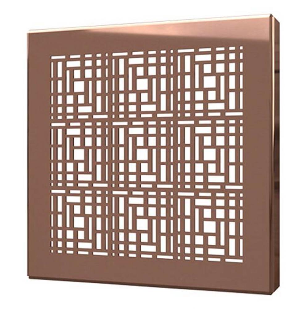 Square Drain Cover 6In Deco Polished Rg