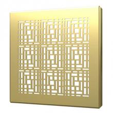 Quick Drain DECO06-BG - Square Drain Cover 6In Deco Brushed G