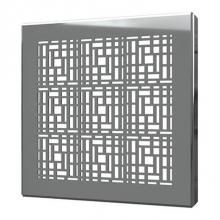 Quick Drain DECO06-P - Square Drain Cover 6In Deco Polished Ss