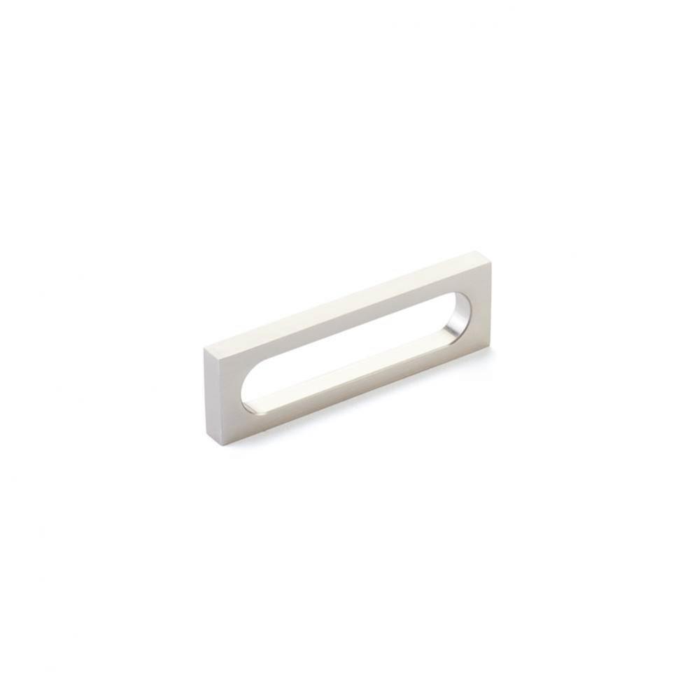 Pull, Modern Oval Slot, Brushed Nickel, 3-1/2'' cc