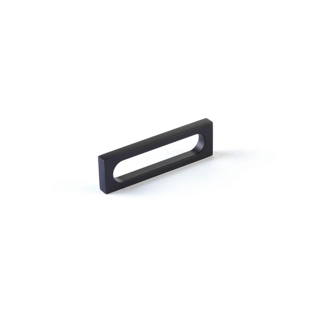 Pull, Modern Oval Slot, Matte Black, 3-1/2'' cc