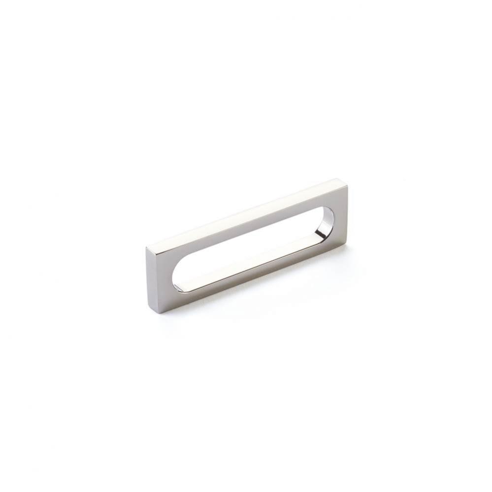 Pull, Modern Oval Slot, Polished Nickel, 3-1/2'' cc