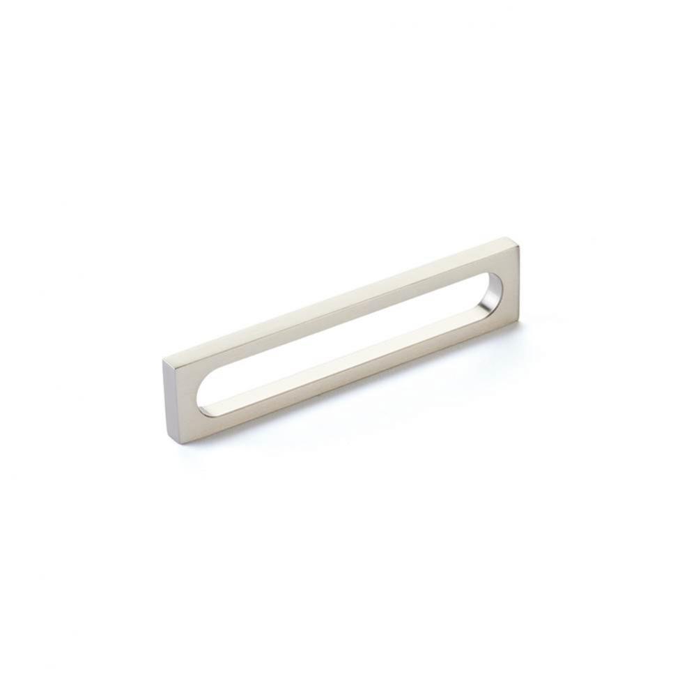 Pull, Modern Oval Slot, Brushed Nickel, 5'' cc