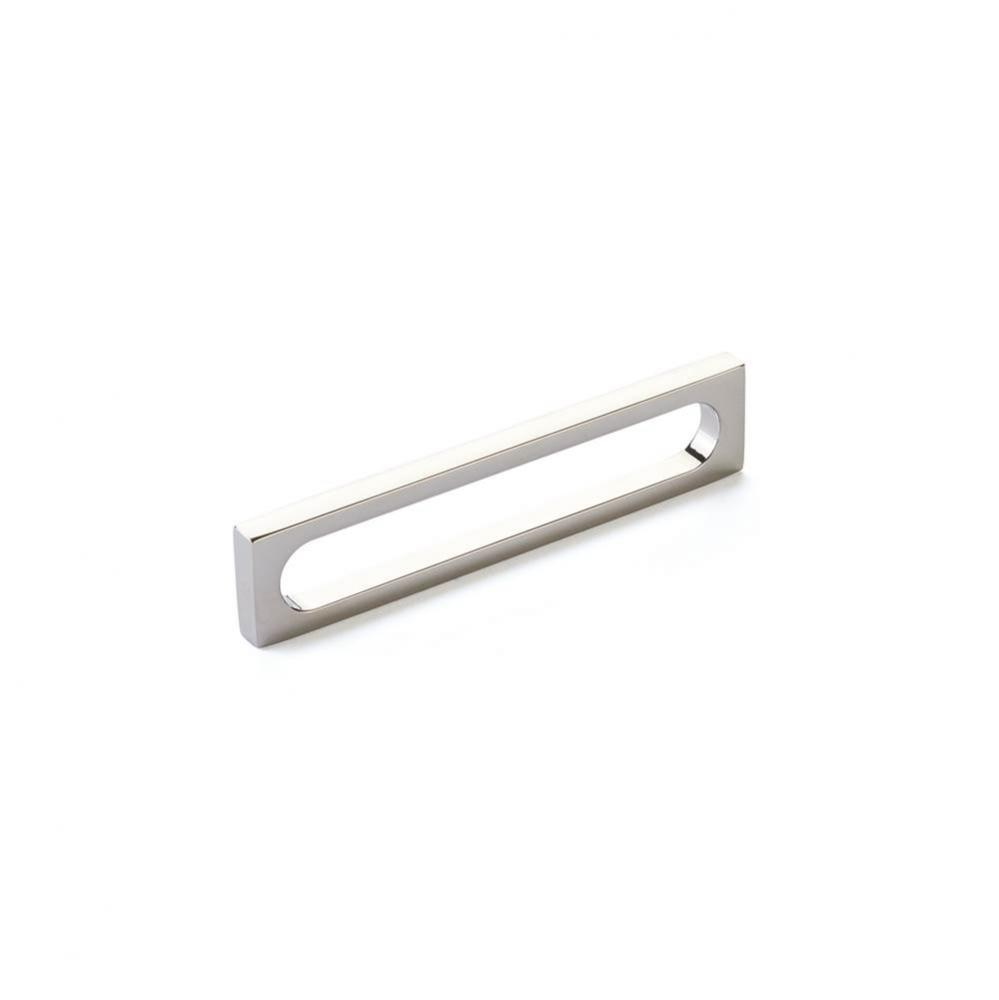 Pull, Modern Oval Slot, Polished Nickel, 5'' cc