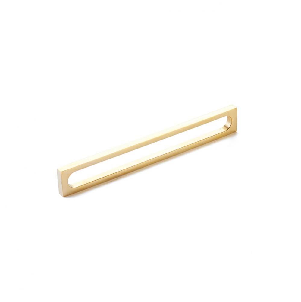 Pull, Modern Oval Slot, Unlacquered Brass, 8'' cc