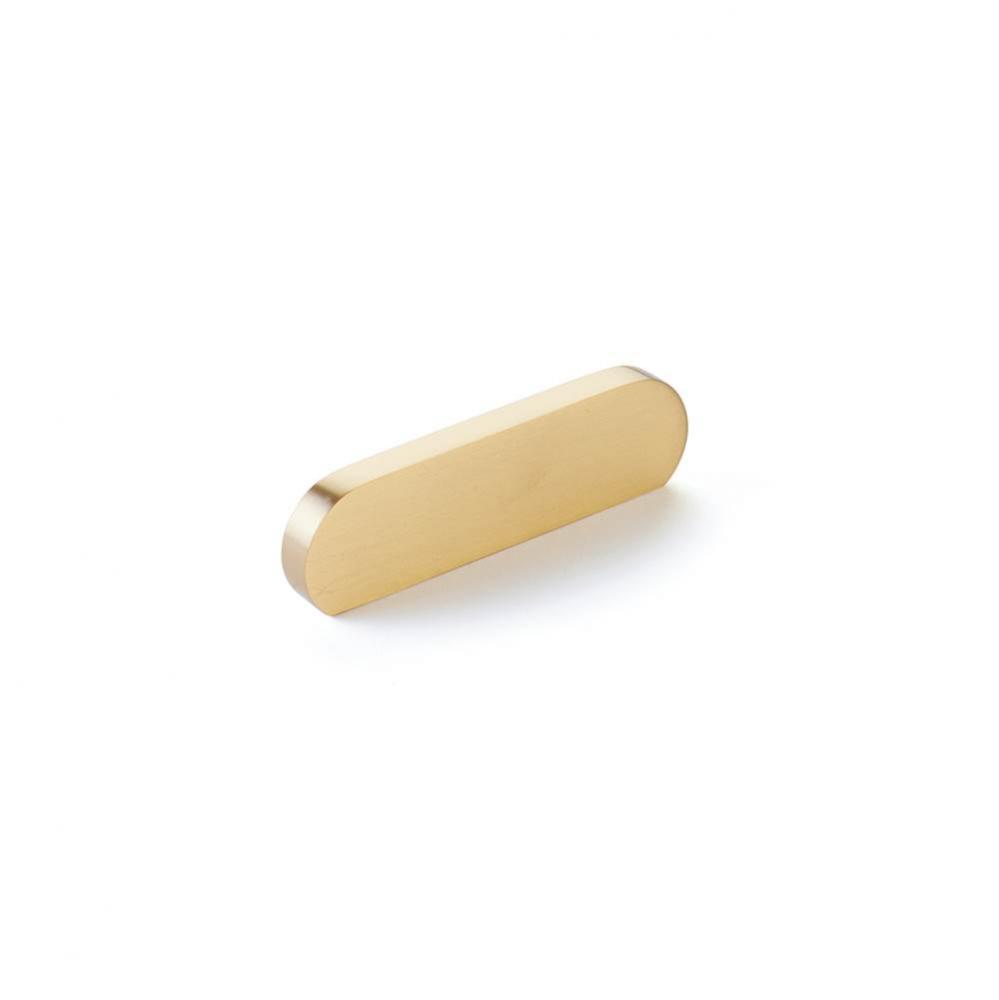 Pull, Modern Oval, Satin Brass, 3'' cc