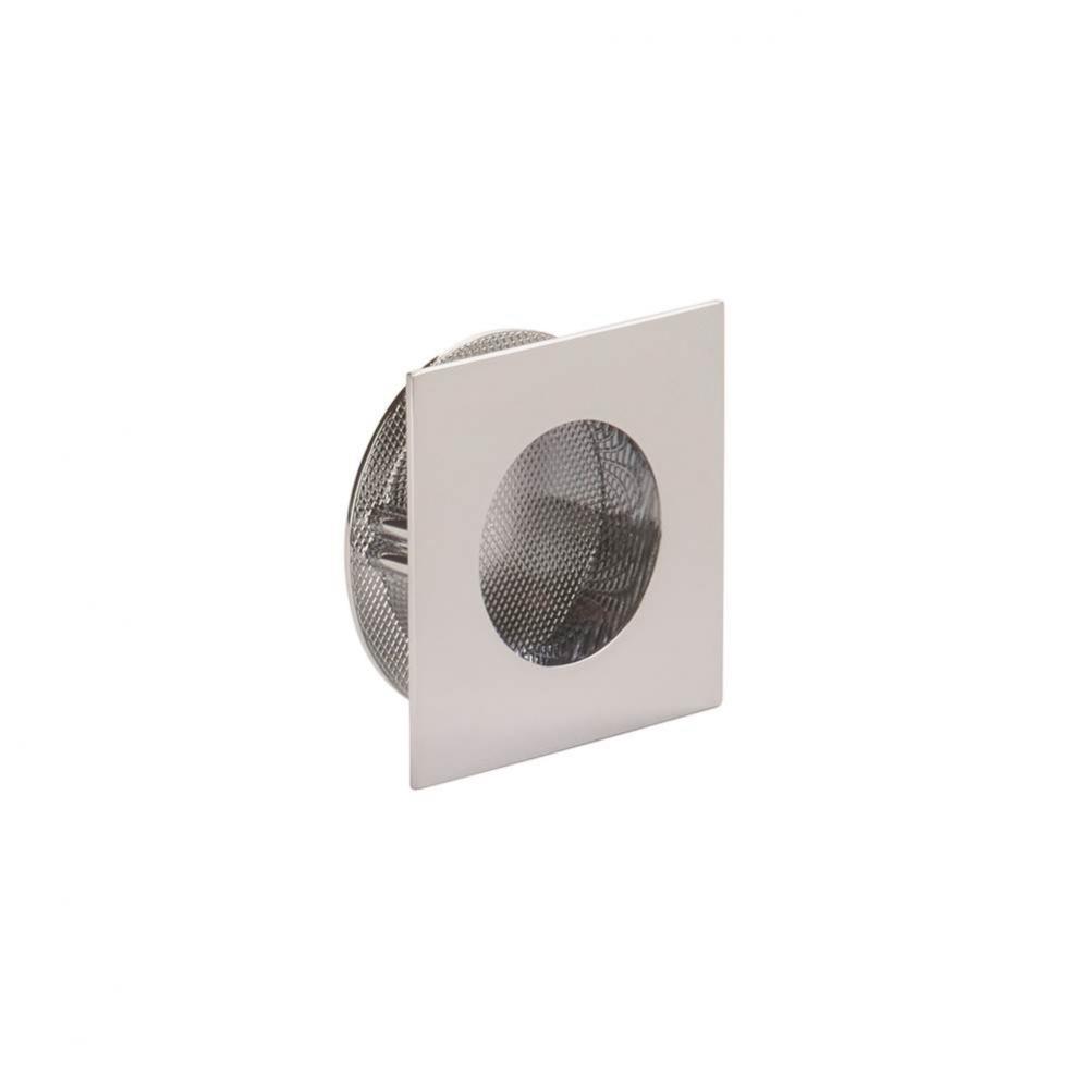 Urbano, Square Recessed Pull, Polished Chrome, 3'' Overall