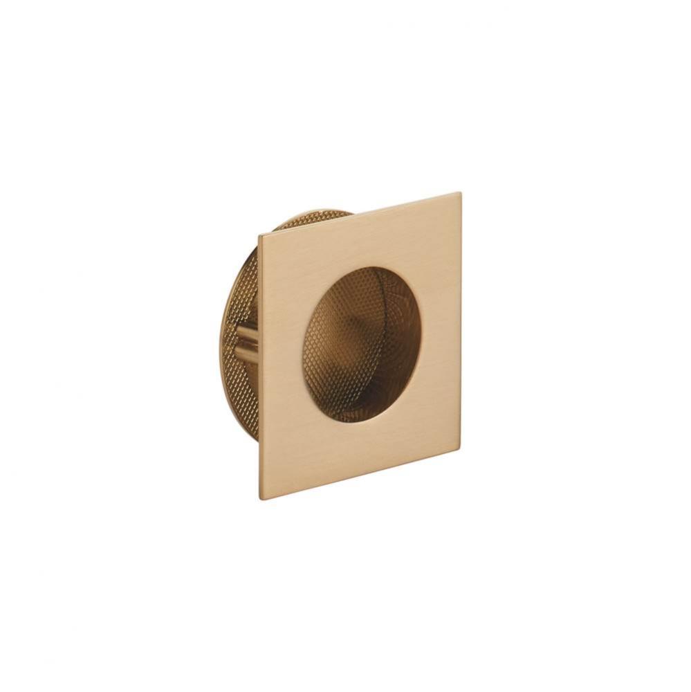 Urbano, Square Recessed Pull, Signature Satin Brass, 3'' Overall