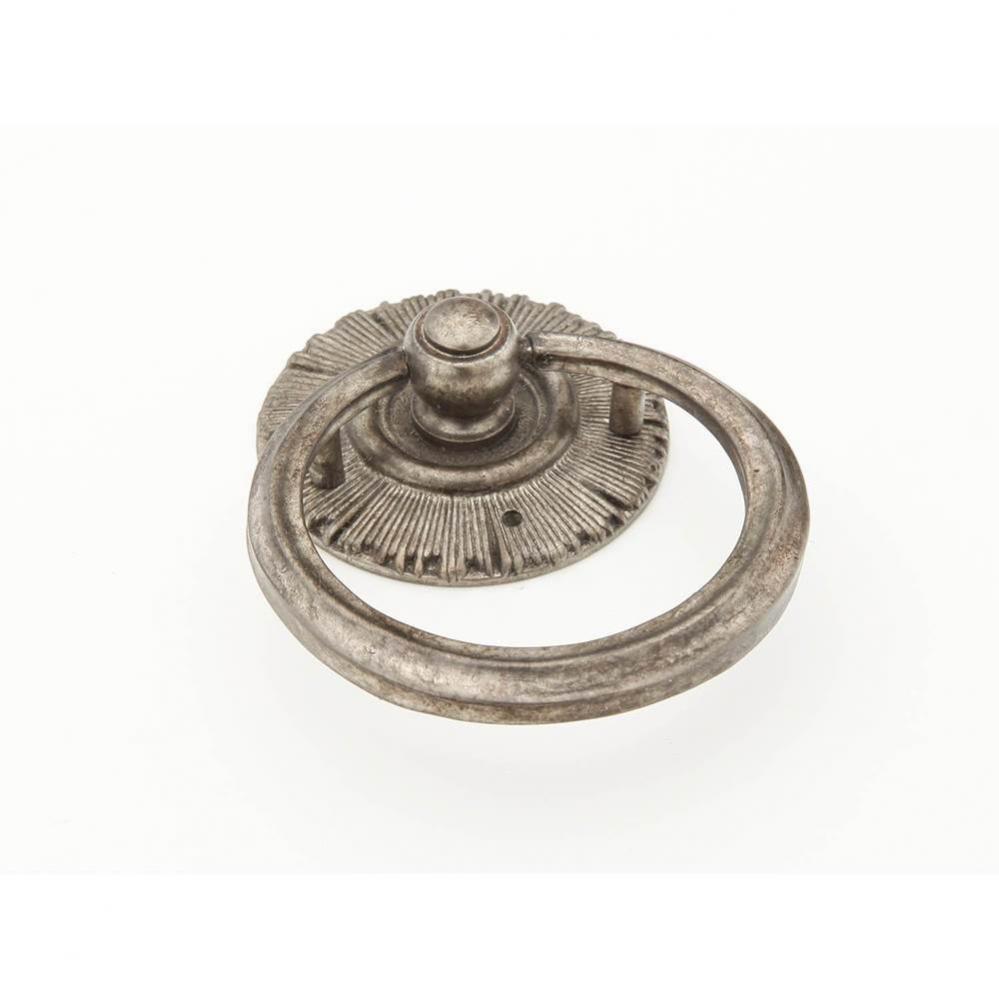 Ring Pull with backplate, Silver Antique