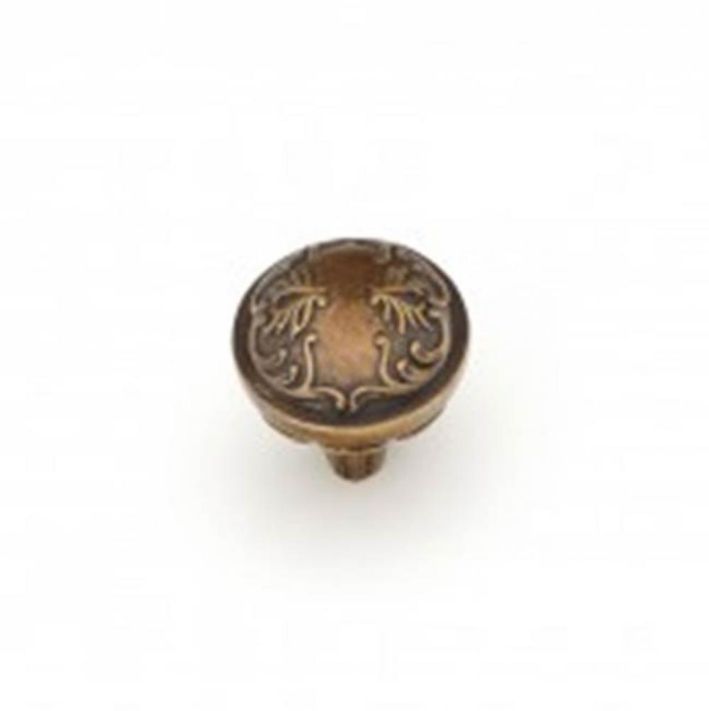 Knob, Round, Dark Italian Antique, 1-1/4'' dia