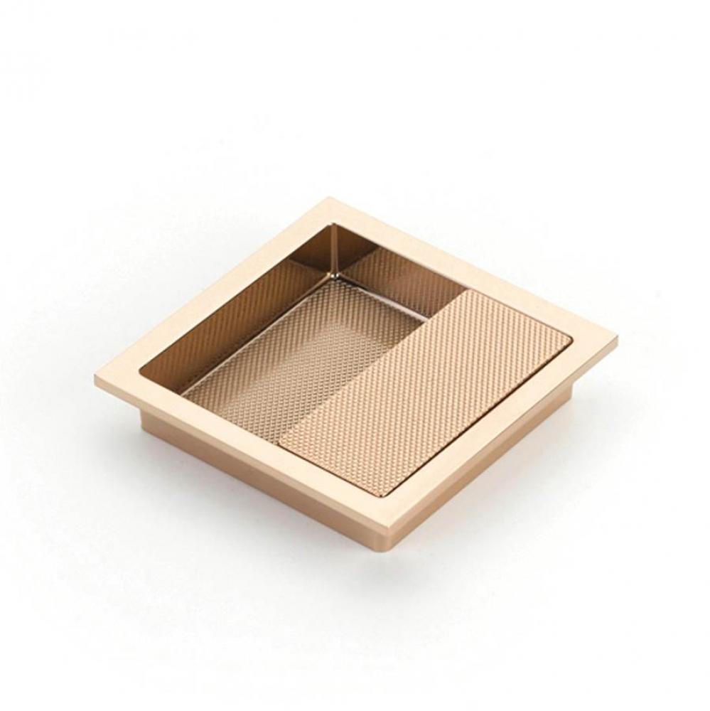 MODO Recessed Pull, Polished Rose Gold, 3-7/8'' x 3-7/8'' Overall