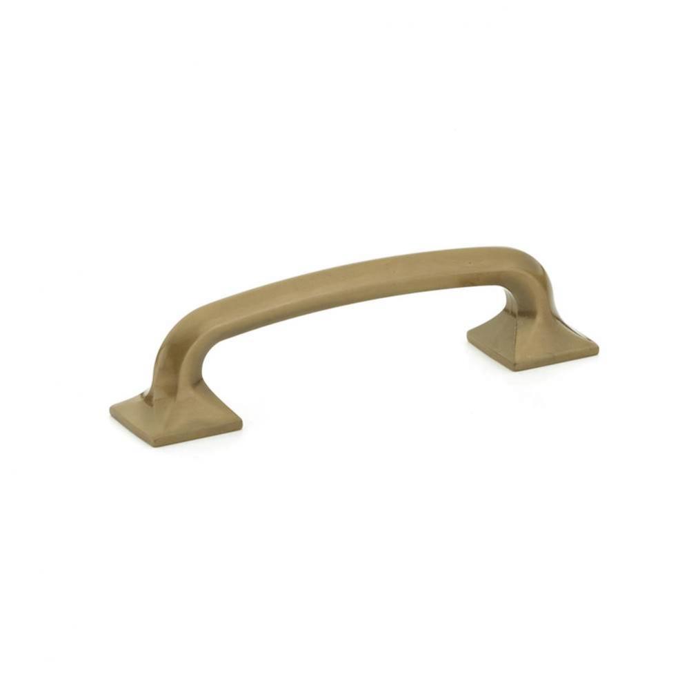 Pull, Square Bases, Brushed Bronze, 4'' cc