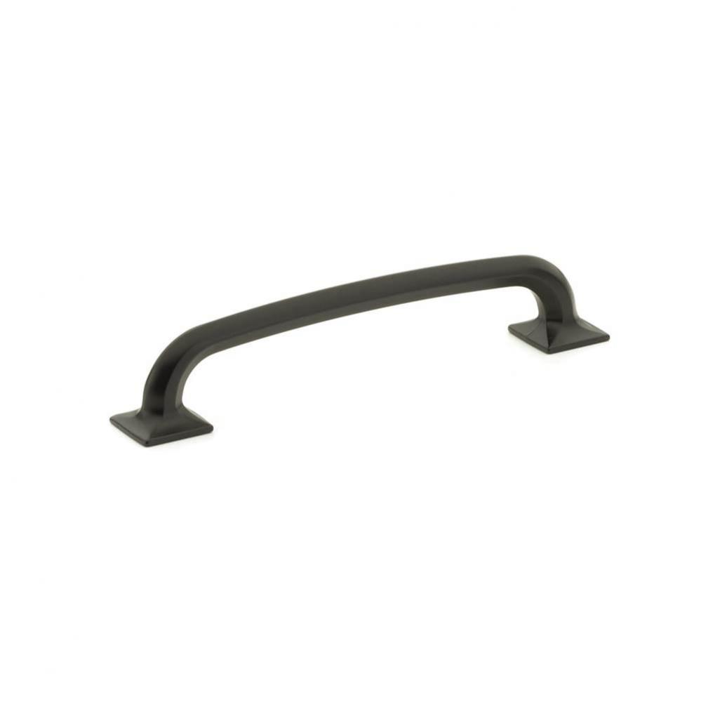 Pull, Square Bases, Matte Black, 6'' cc