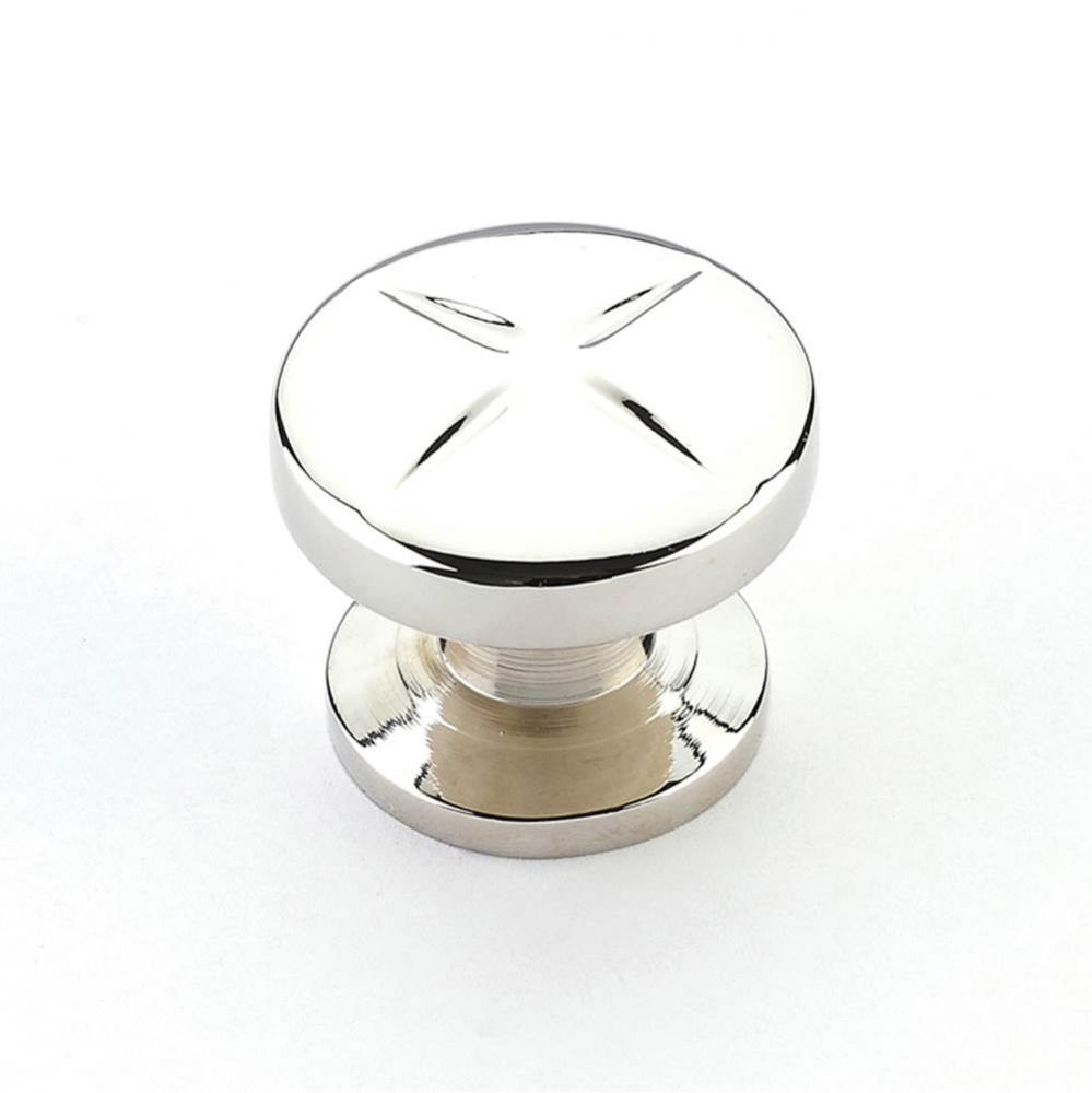 Knob, Polished Nickel, 1-3/8'' dia