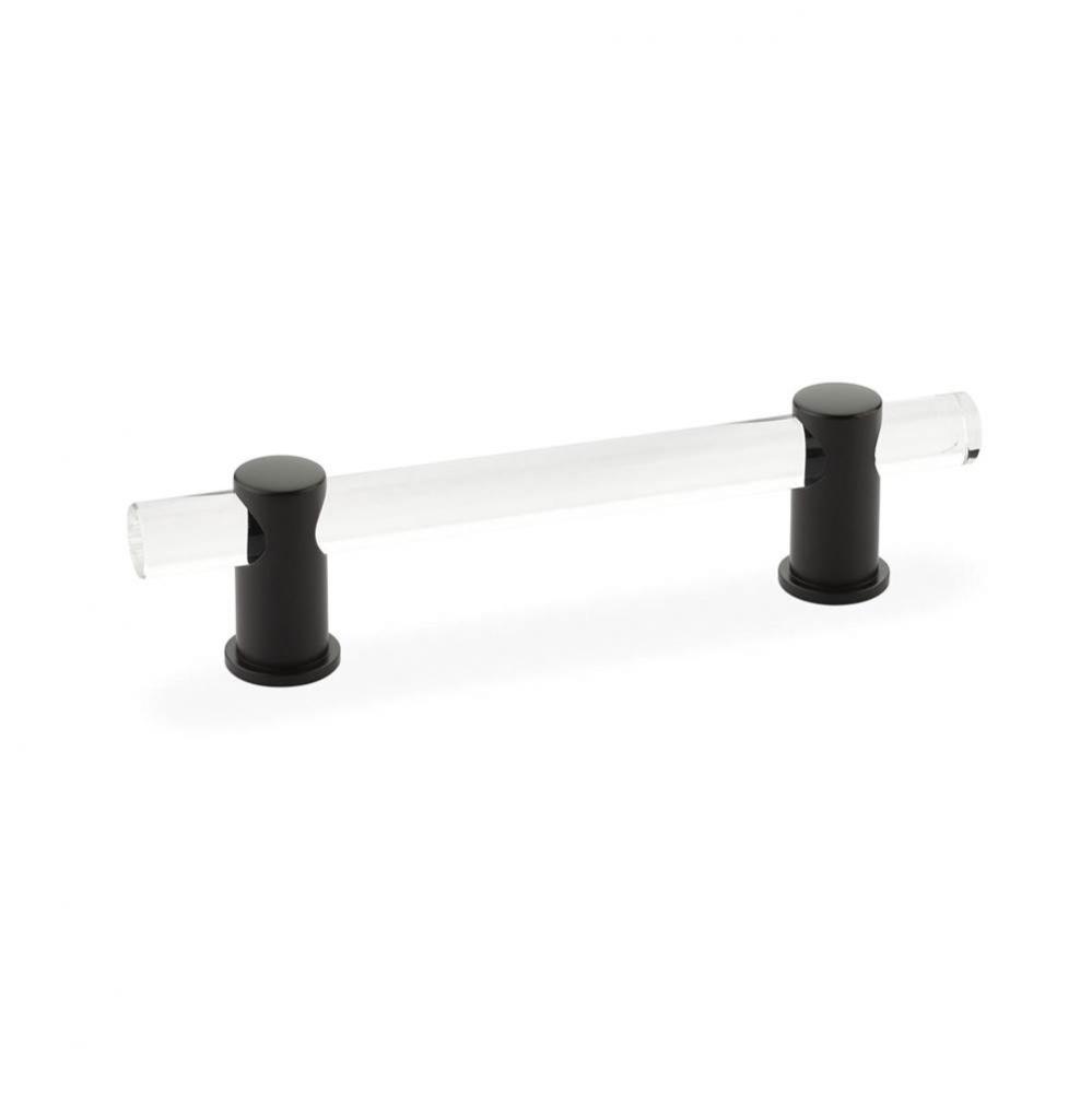 Pull, Adjustable clear acrylic, Matte Black, 4'' cc