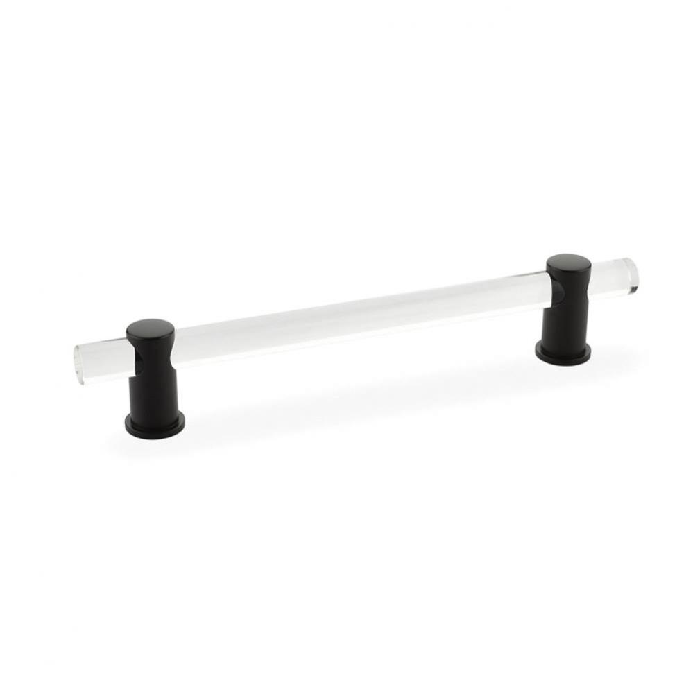 Pull, Adjustable clear Acrylic, Matte Black, 6'' cc