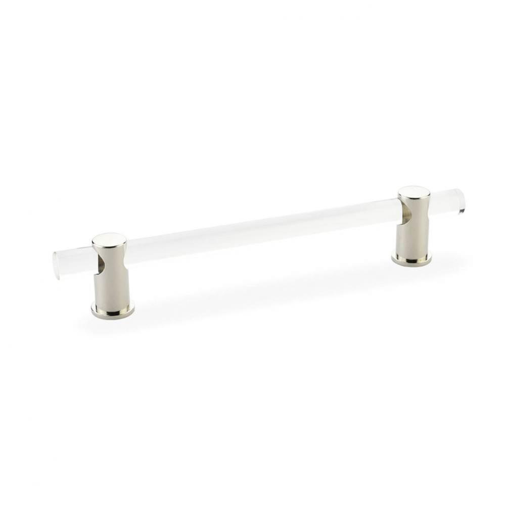 Pull, Adjustable clear Acrylic, Polished Nickel, 6'' cc