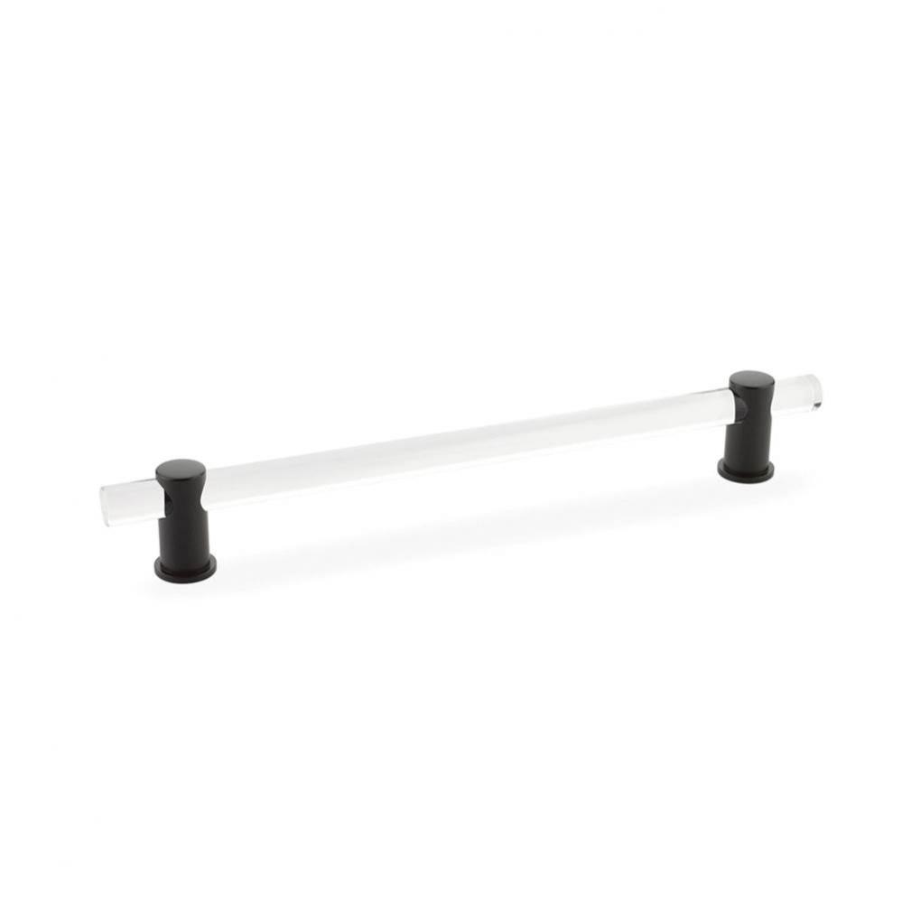 Pull, Adjustable clear Acrylic, Oil Rubbed Bronze, 8'' cc