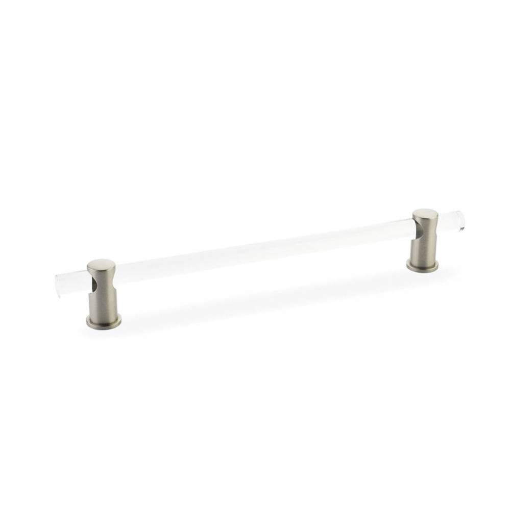 Pull, Adjustable clear Acrylic, Satin Nickel, 8'' cc