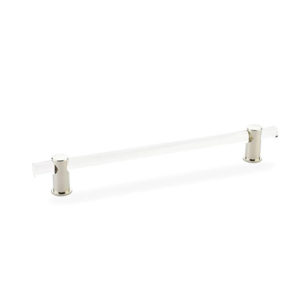 Pull, Adjustable clear Acrylic, Polished Nickel, 8'' cc