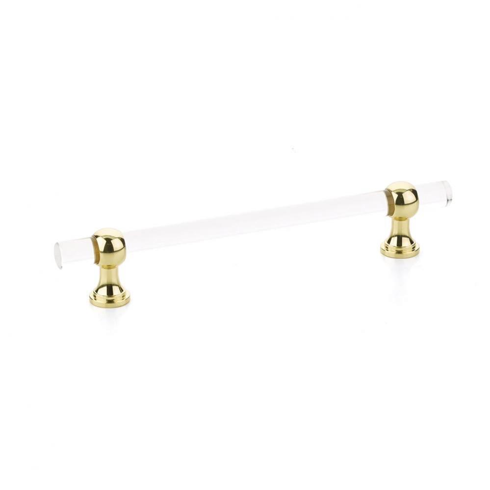 Pull, Adjustable Clear Acrylic, Polished Brass, 6'' cc