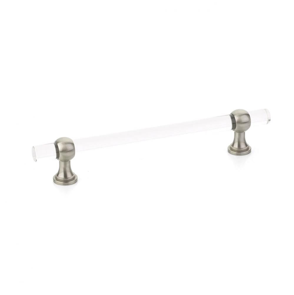 Pull, Adjustable Clear Acrylic, Satin Nickel, 6'' cc