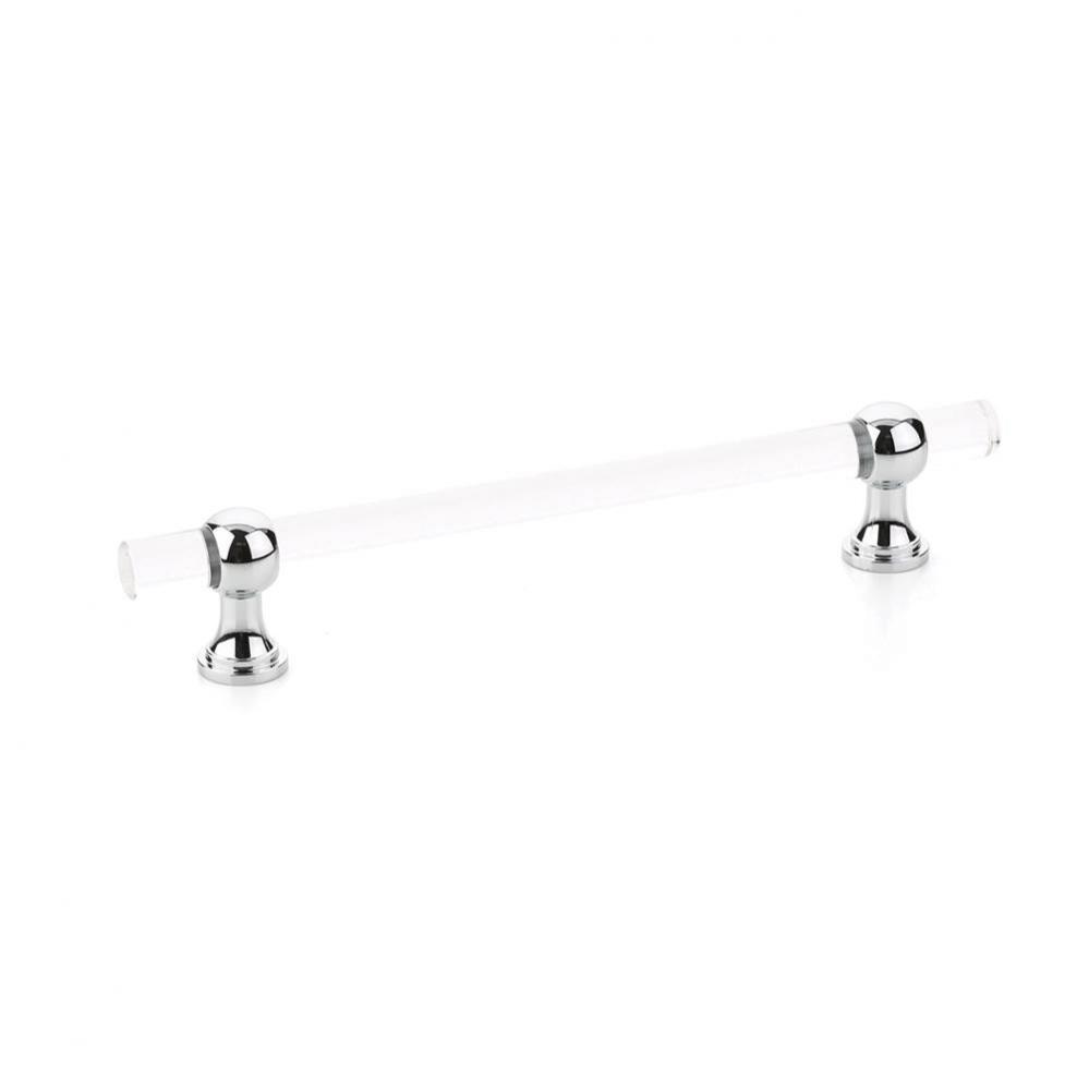 Pull, Adjustable Clear Acrylic, Polished Chrome, 6'' cc