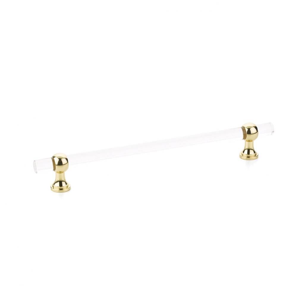 Pull, Adjustable Clear Acrylic, Polished Brass, 8'' cc