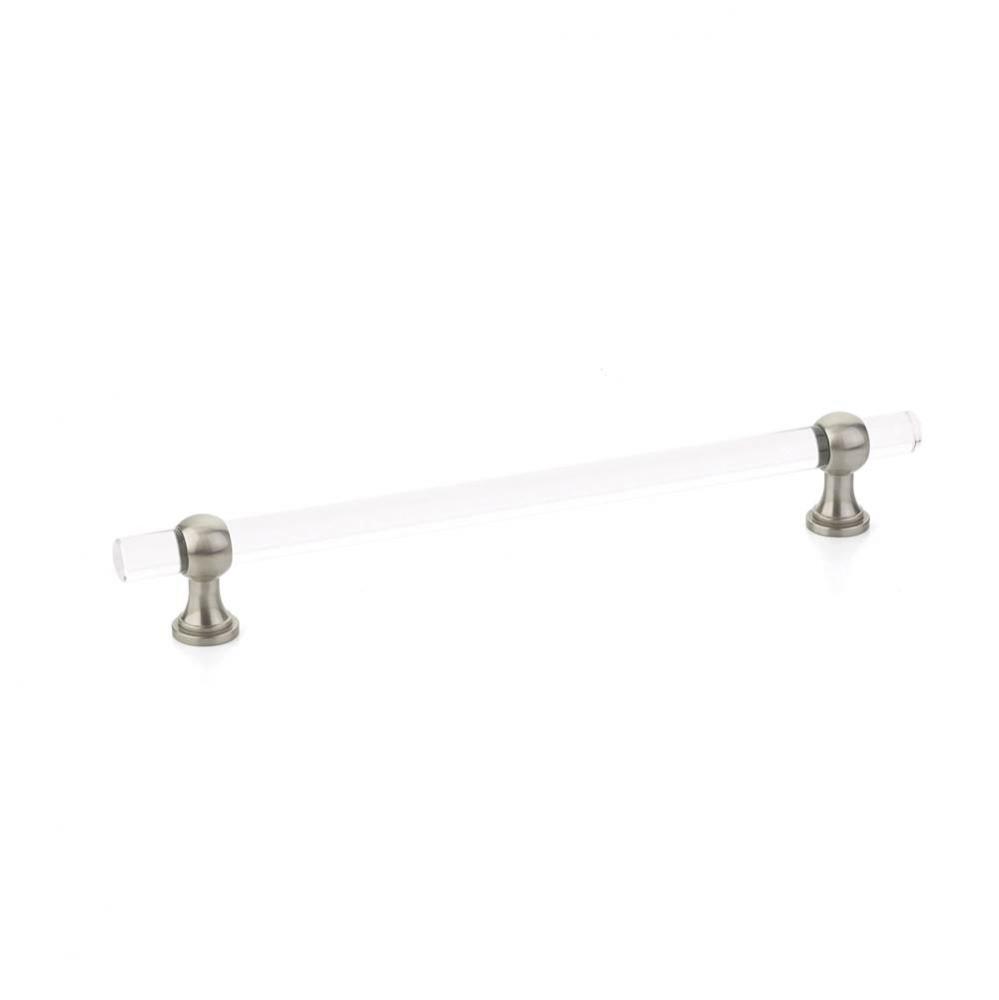 Pull, Adjustable Clear Acrylic, Satin Nickel, 8'' cc