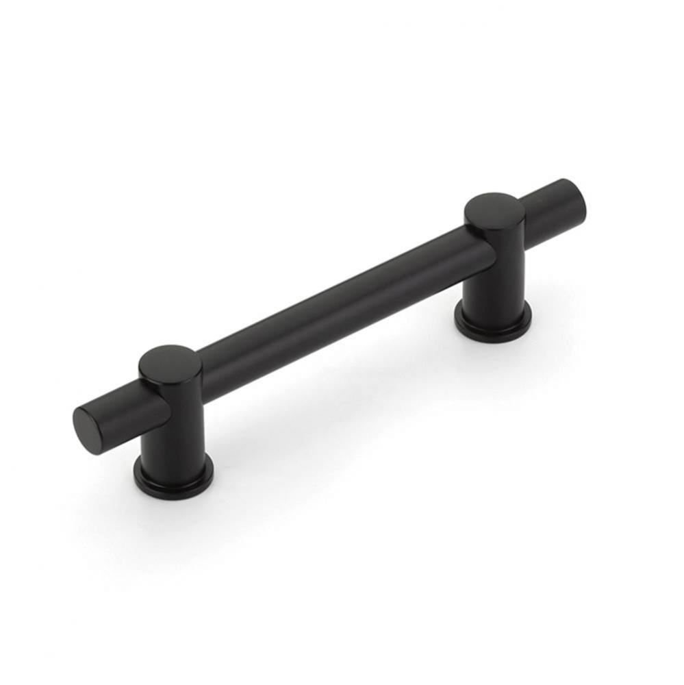 Fonce,Bar Pull,4'' Cc With Matte Black Bar And Polished Nickel Stems