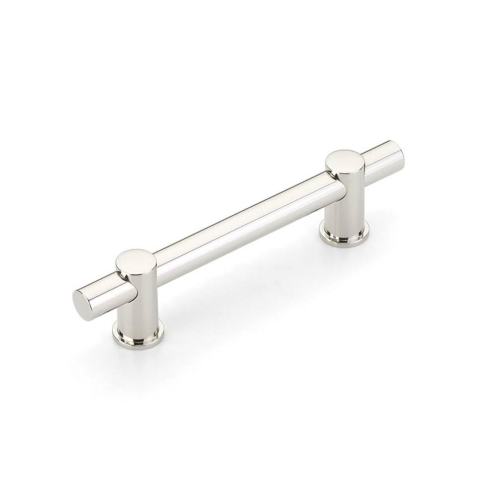 Fonce Bar Pull, 4'' cc with Polished Nickel