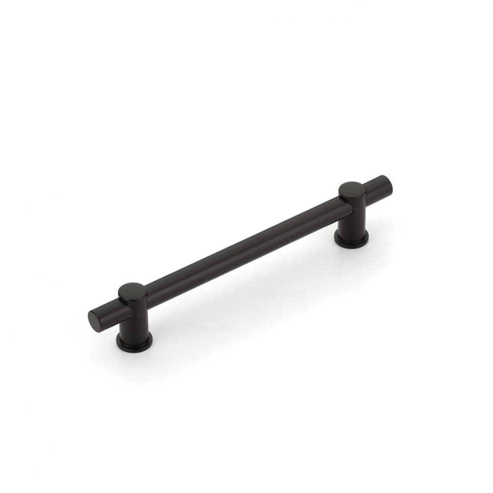 Fonce,Bar Pull,6'' Cc With Matte Black Bar And Polished Nickel Stems