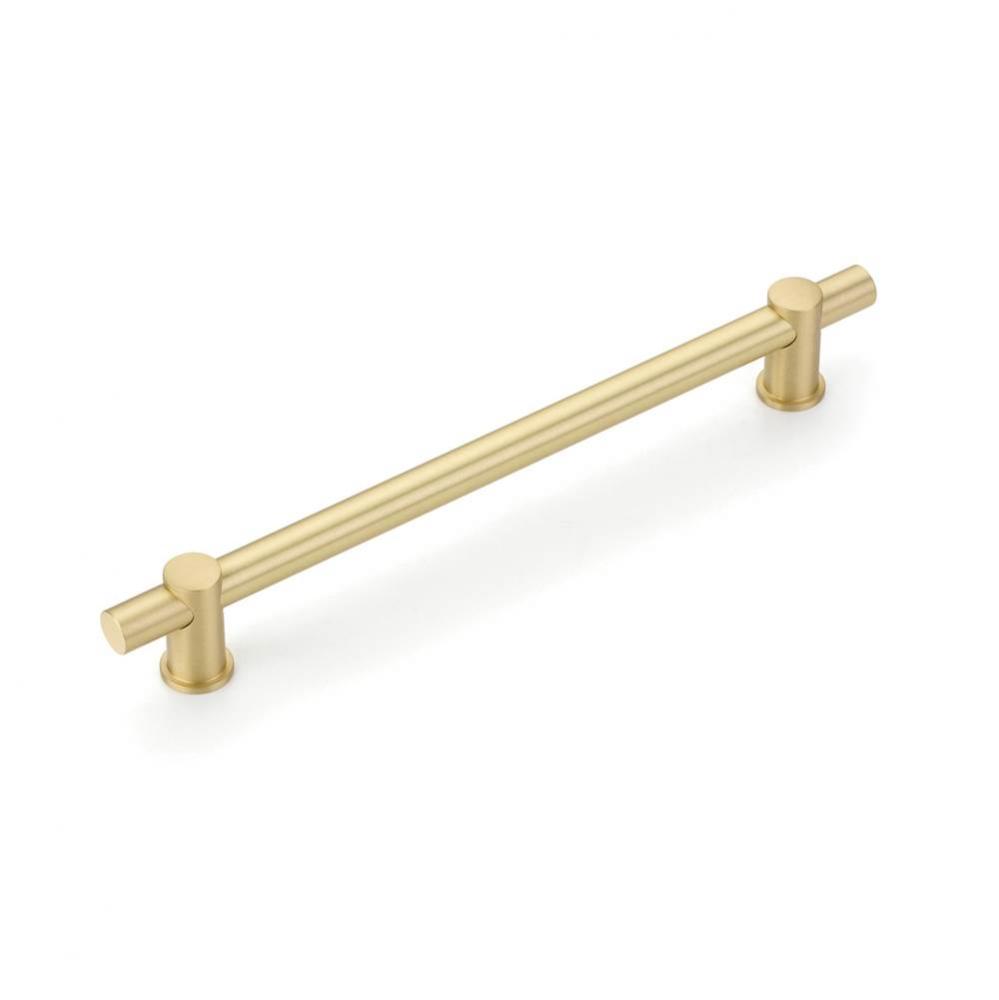 Fonce Bar Pull, 8'' cc with Satin Brass