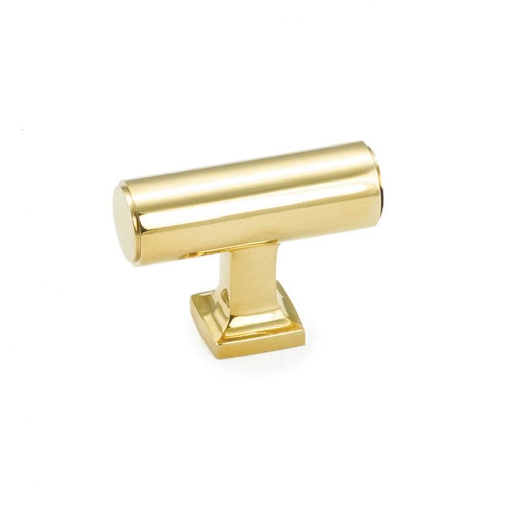 T-Pull, Unlacquered Brass, 1/2''