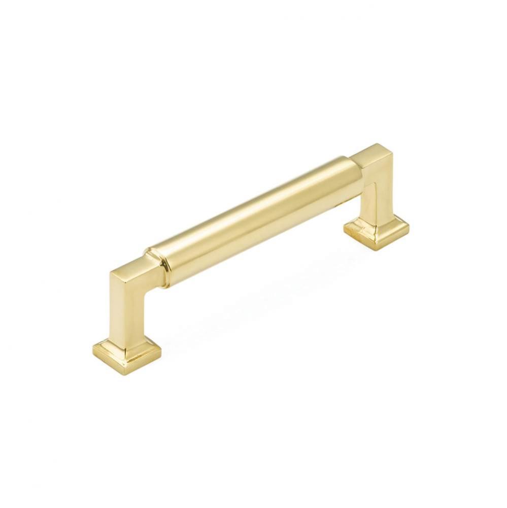 Pull, Unlacquered Brass, 4'' cc