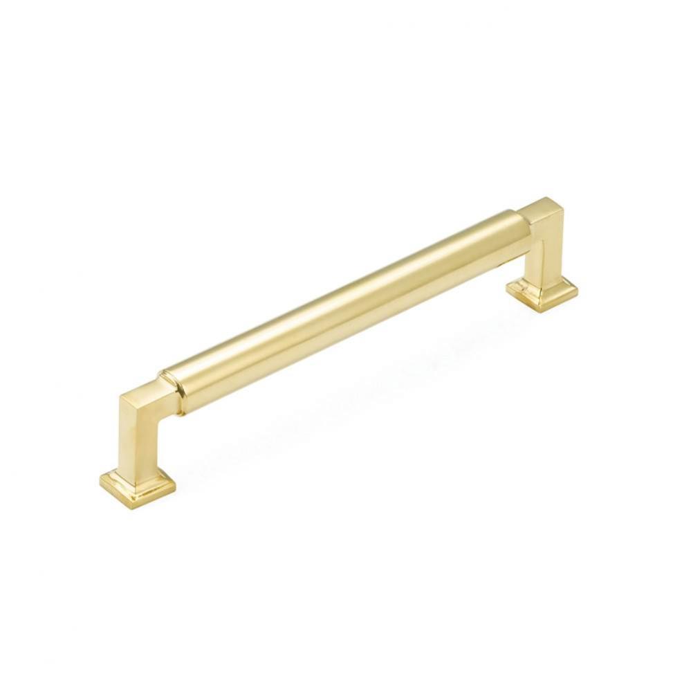 Pull, Unlacquered Brass, 6'' cc