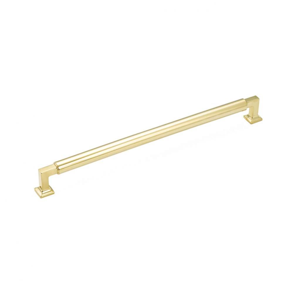 Back to Back, Appliance Pull, Unlacquered Brass, 15'' cc