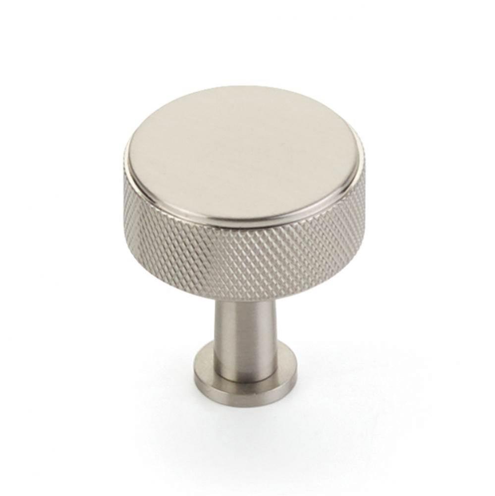 Pub House, Knob, Knurled, Brushed Nickel, 1-1/4'' cc