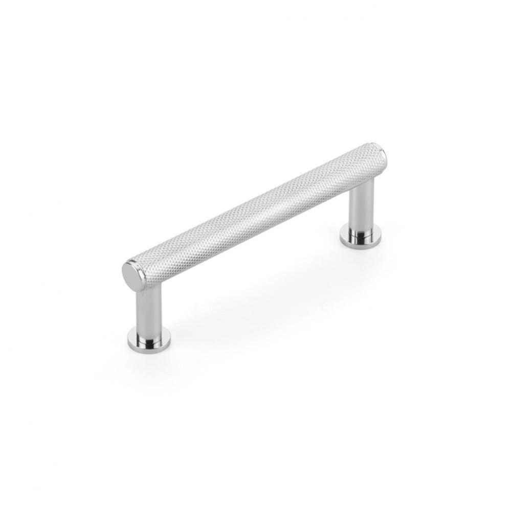 Pub House, Pull, Knurled, Polished Chrome, 3-1/2'' cc