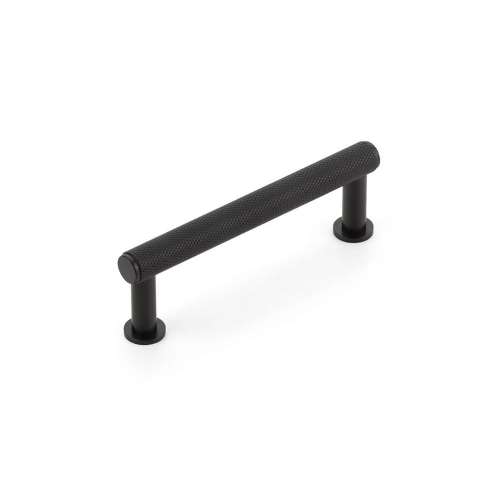 Pub House, Pull, Knurled, Matte Black, 3-1/2'' cc